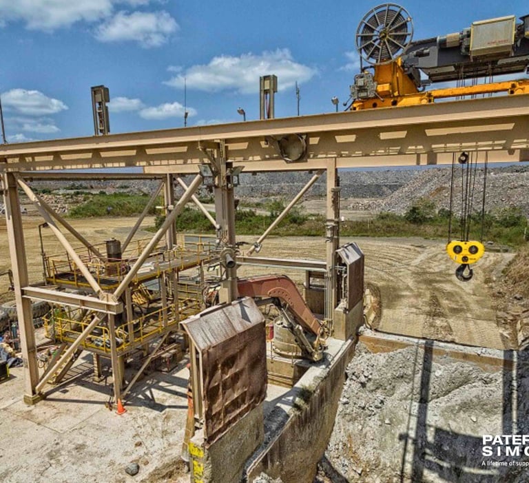 minesite processing plant crane