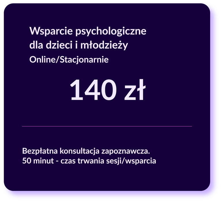 Wsparcie psychologiczne dla dzieci i młodzieży