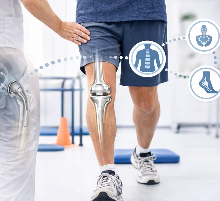 Riabilitazione post protesi di ginocchio a Terni con approccio integrato