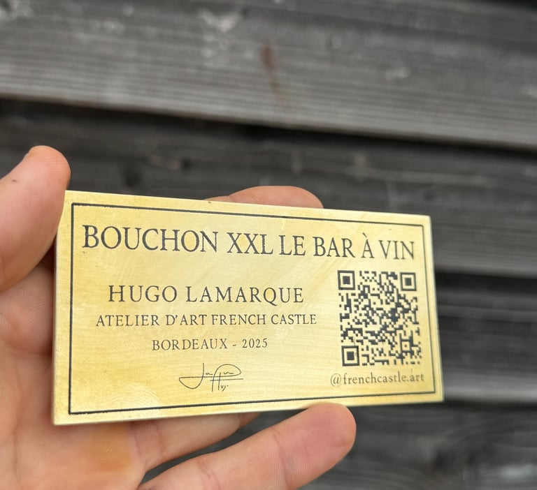 Gravure Laser plaque en Laiton