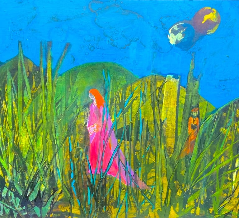 Lady Forest mystery acrylic fantasy moon