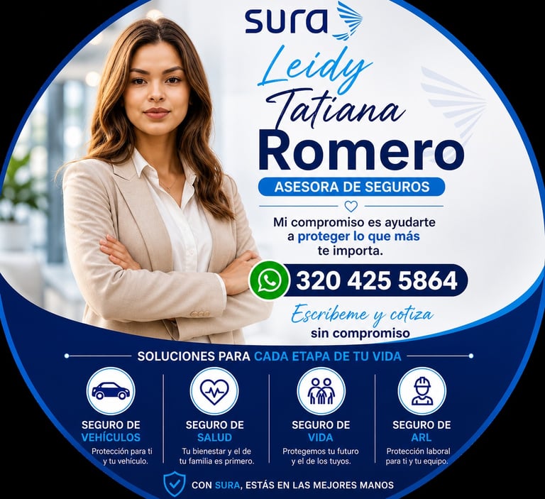 Tatiana romero asesora de seguros Sura 