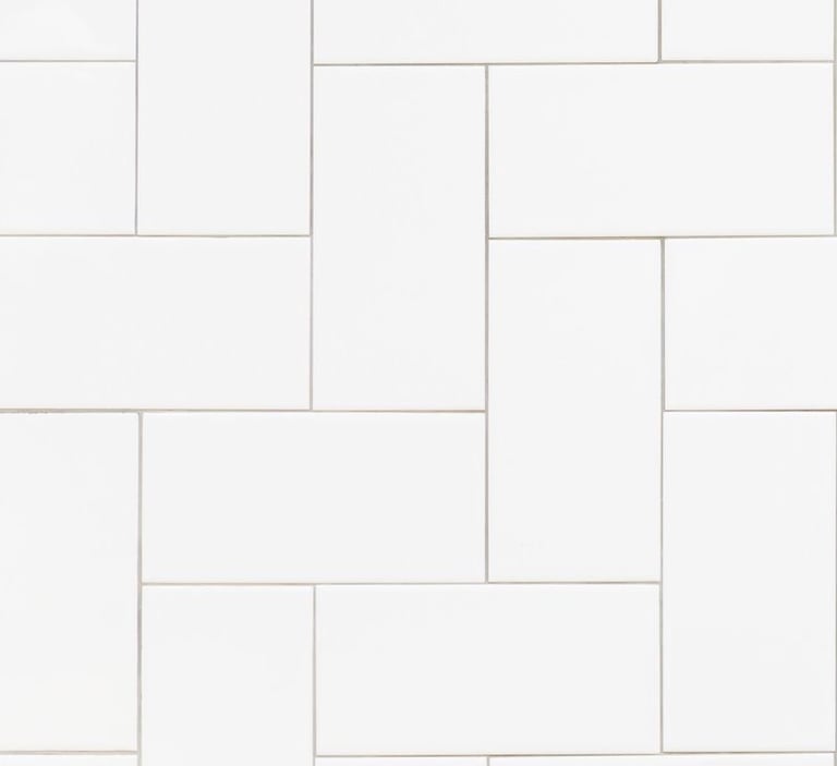 white matte subway tile