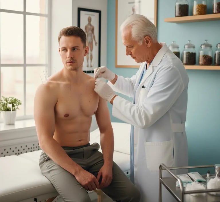 trattamento di agopuntura su articolazioni