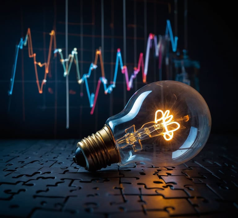 a light bulb with a light bulb inside of it , showing growth and innovation