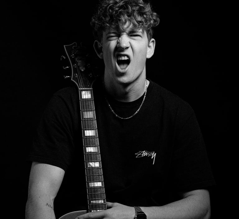 portrait of a man with a guitar 