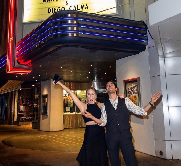 Margot Robbie and Diego Calva