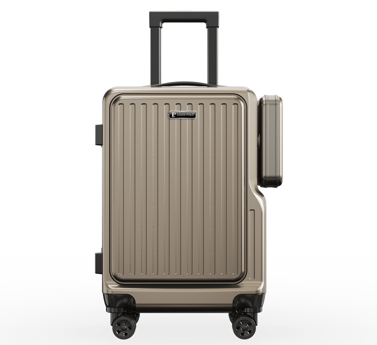 A suitcase with a Side Case