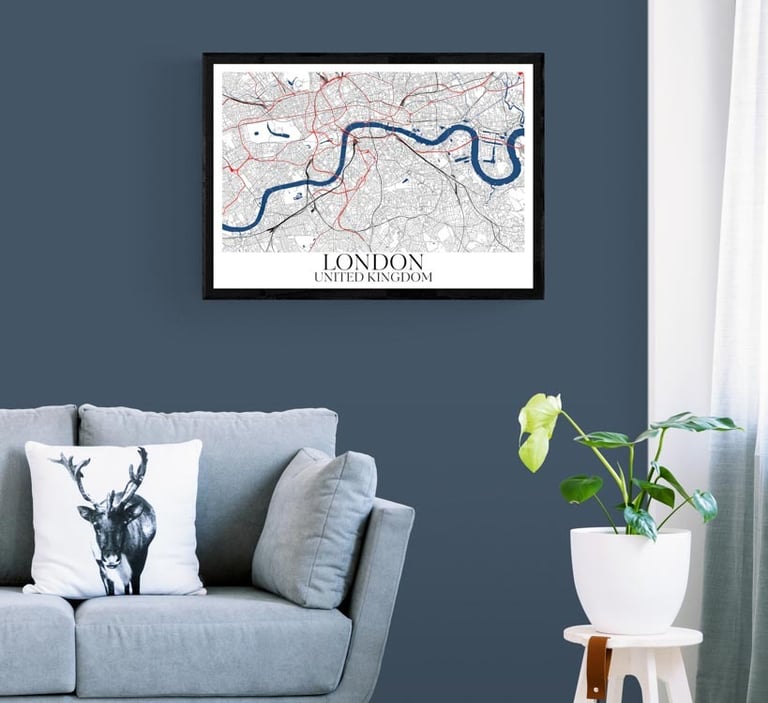London Map Poster Living Room
