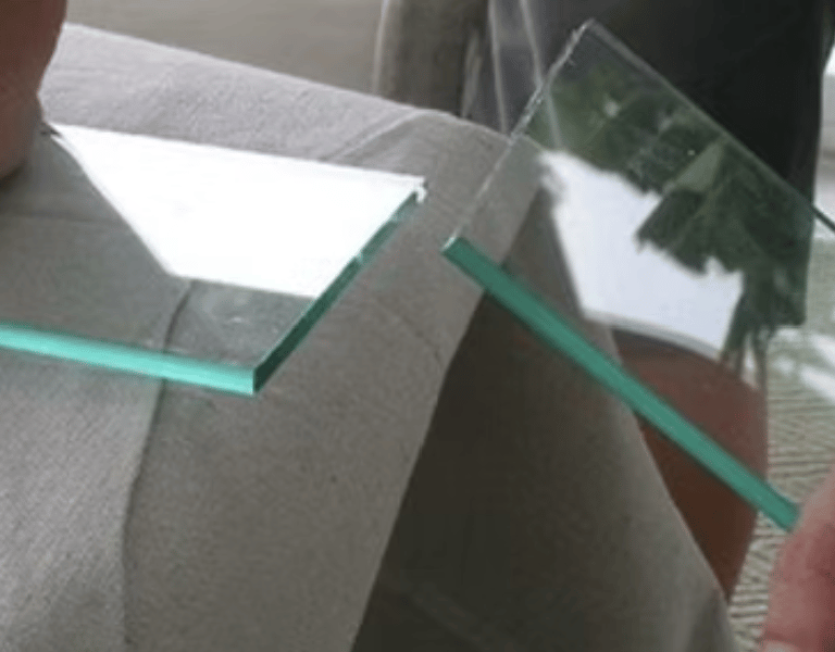 glass being cut to size