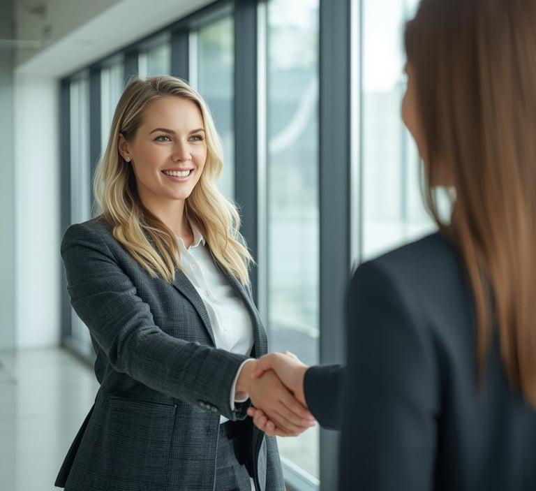 professional women shaking hands