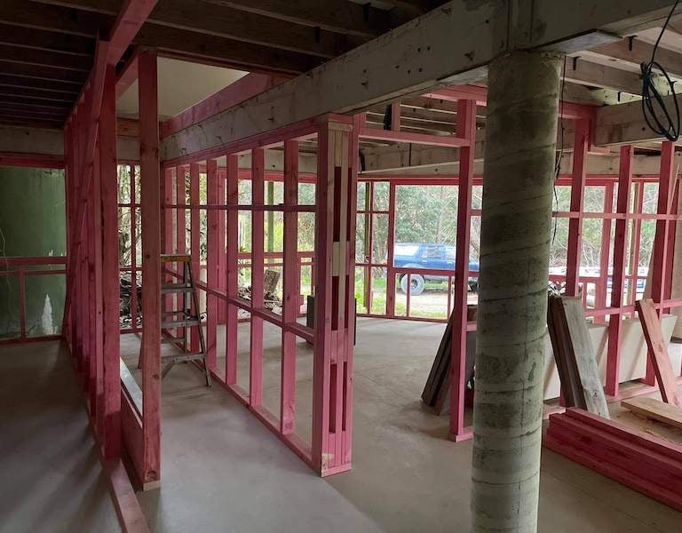 Matakana basement extension CHR builders support beams