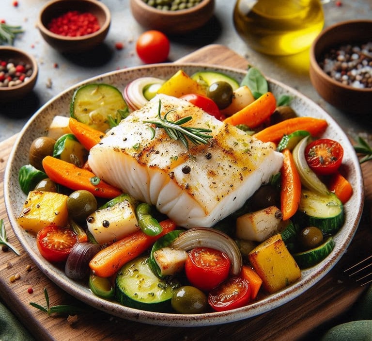 Salada de Bacalhau com Vegetais Assados da VidaFit&Receitas  Prepare-se para uma explosão de sabores