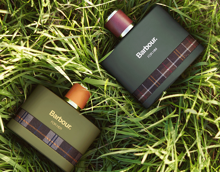 barbour fragrance bottles graphic