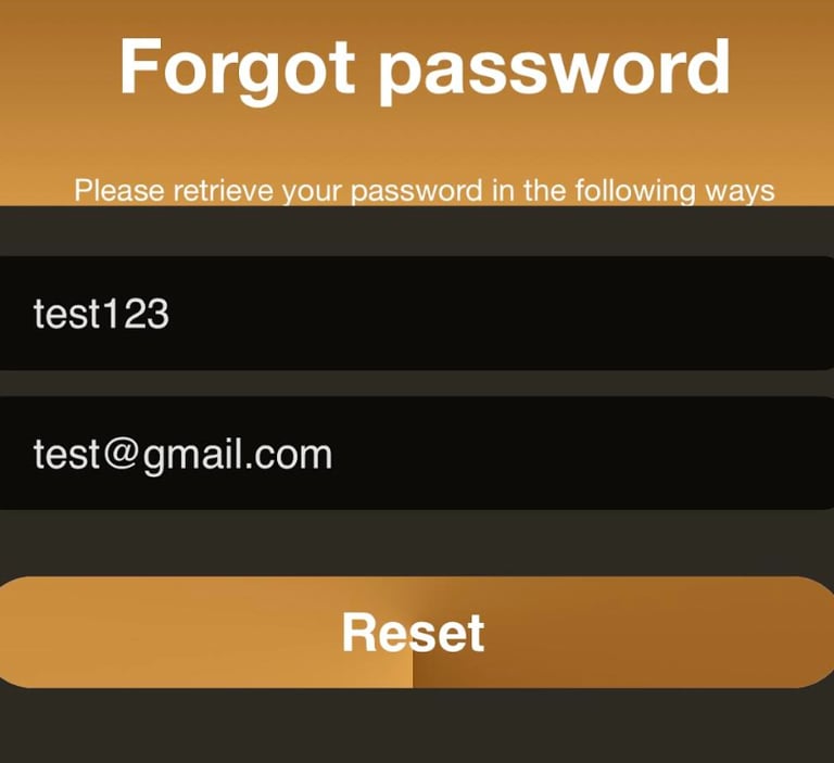 forgot password landing page sample for superyummy888