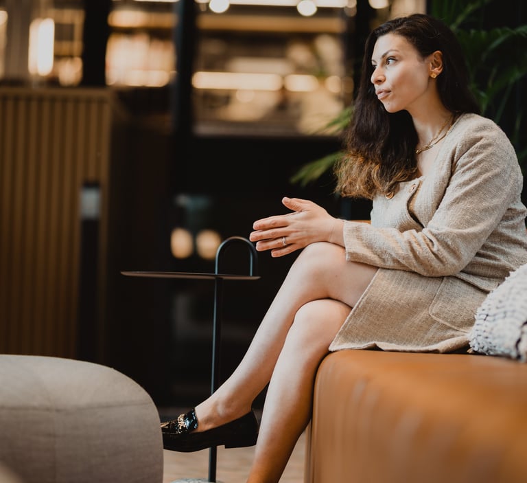 Calm, confident leader presenting in boardroom—speak with authority program