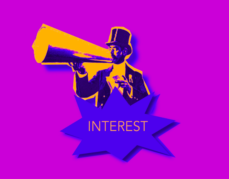 homme avec mégaphone : attirer l'attention