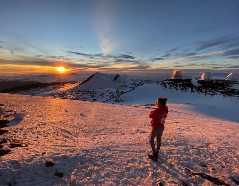 Maunakea Summit Hawai'i Sonnenuntergang