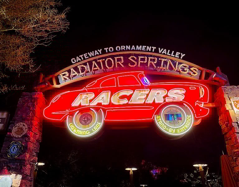 Radiator Springs Racers at Disneyland® Park.