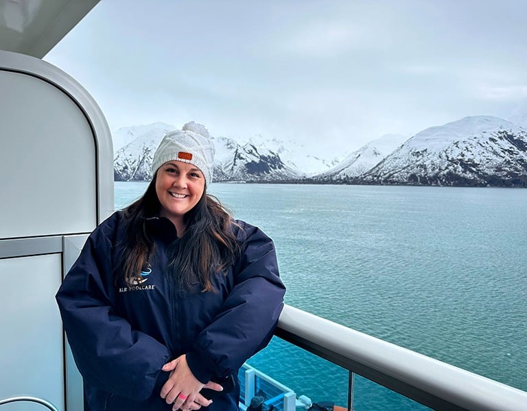 Jen Robinson pictured on board Princess Cruises.
