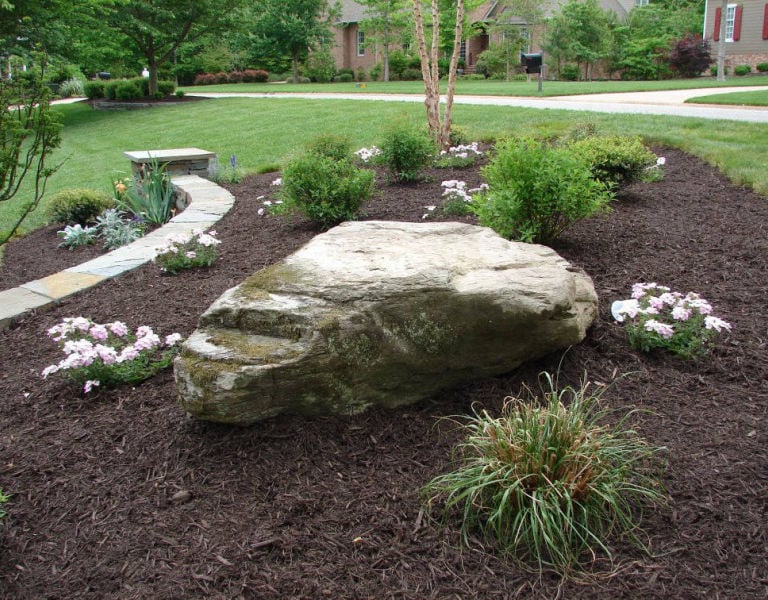 naturalistic landscaping and hardscaping
