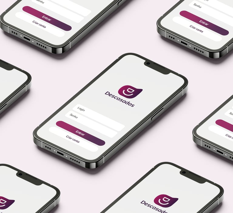 descasados @nemachadodesign branding identidade de marca interface aplicativo