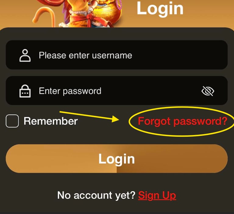 forgot password guide sample for superyummy888