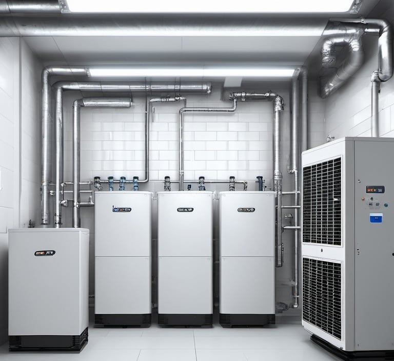 chaufferie avec PAC géothermiques
