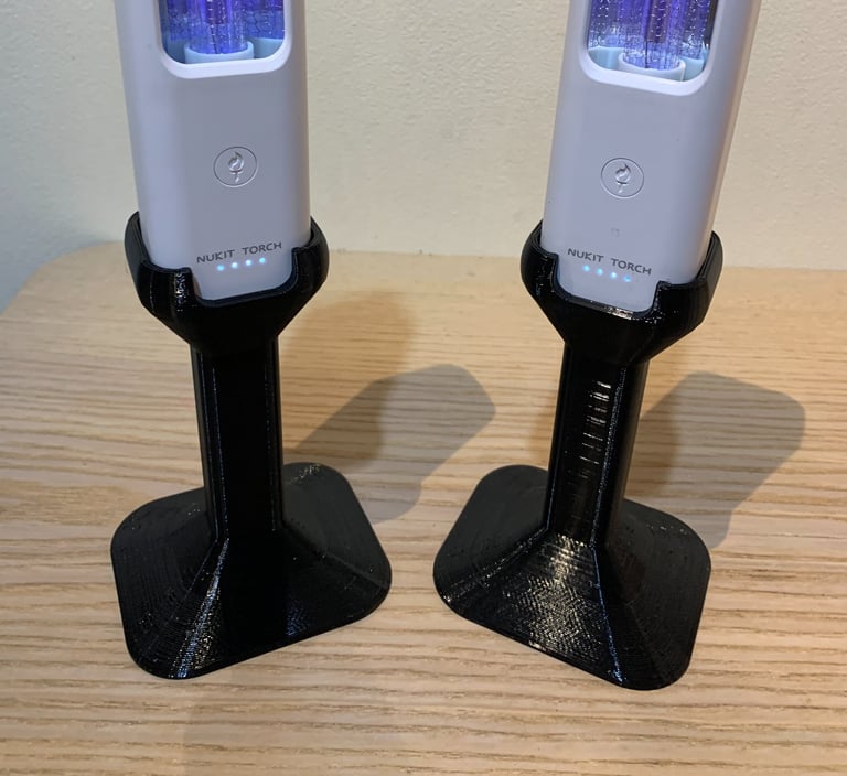 2x Nukit Torch on Candelabra black 