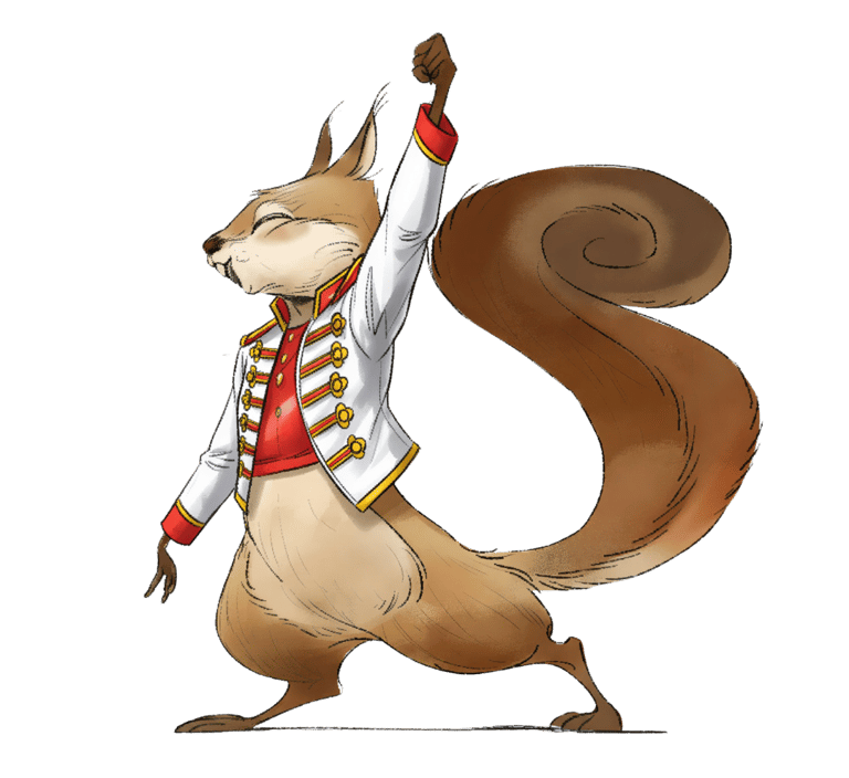 Vinny the Squirrel, Brooklyn's tiny rockstar, Salz & Peppa children's book