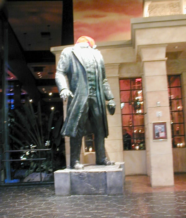 Headless Lenin statue at Red Square in Mandalay Bay Las Vegas
