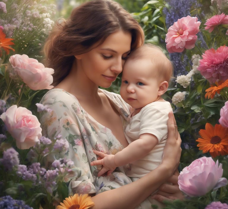 a close up of a person holding a baby's foot
