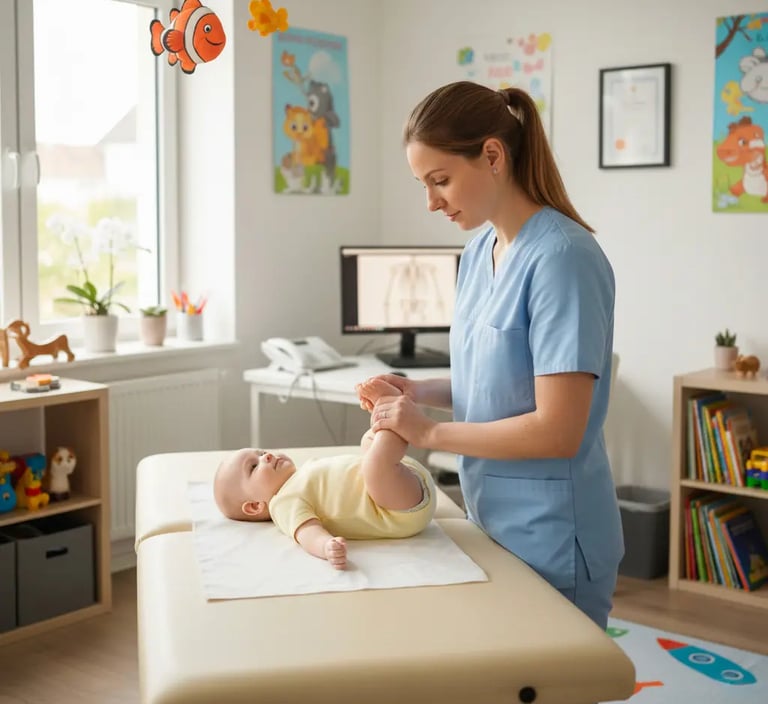 cura della postura pediatrica da parte di un osteopata