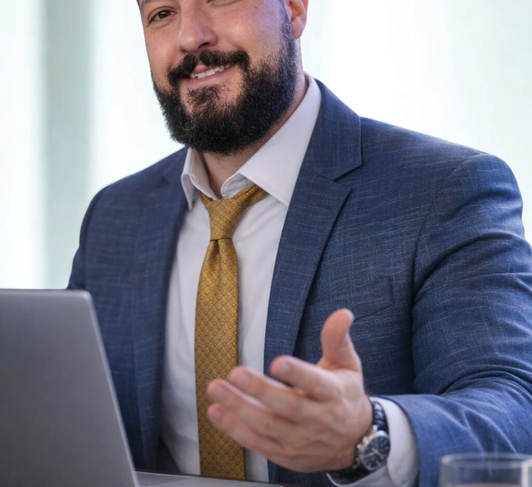 Uma foto institucional de Juarez Almeida Prado, advogado trabalhista.