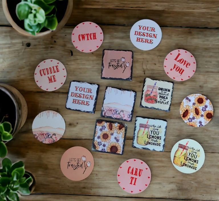 Little Oak Gifts Printed Coaster Collection
