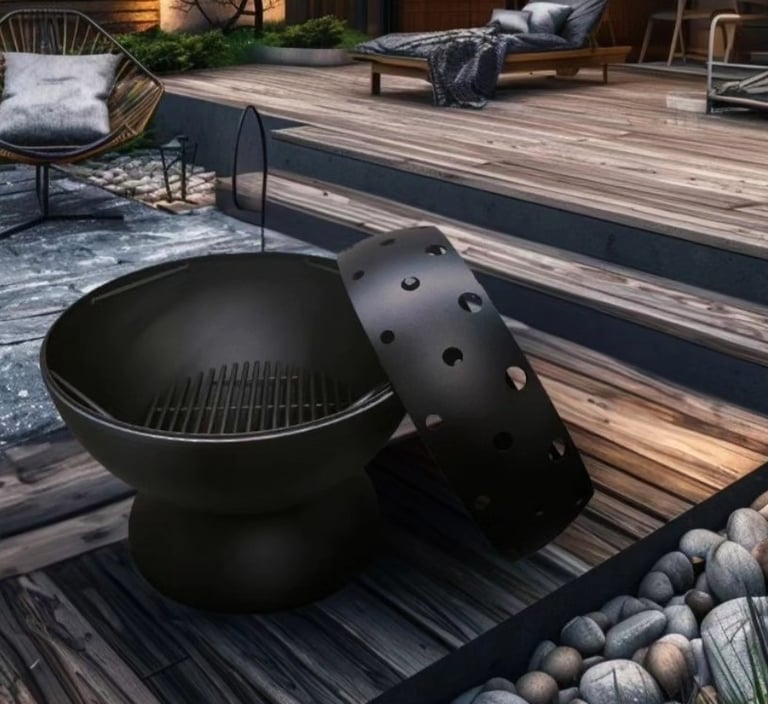 brasero en acier upcyclé collection Ignis