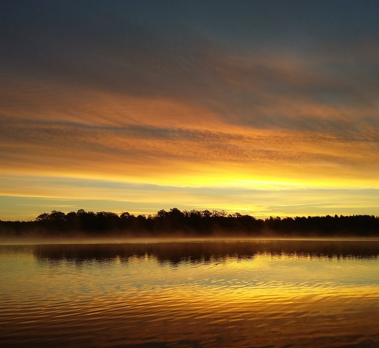 un couché de soleil