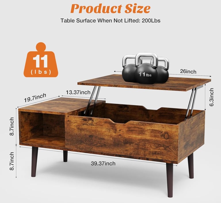 Modern coffee table for living room