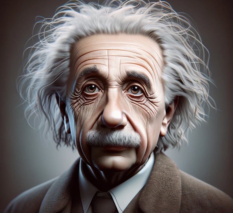 a digital painting of Albert Einstein