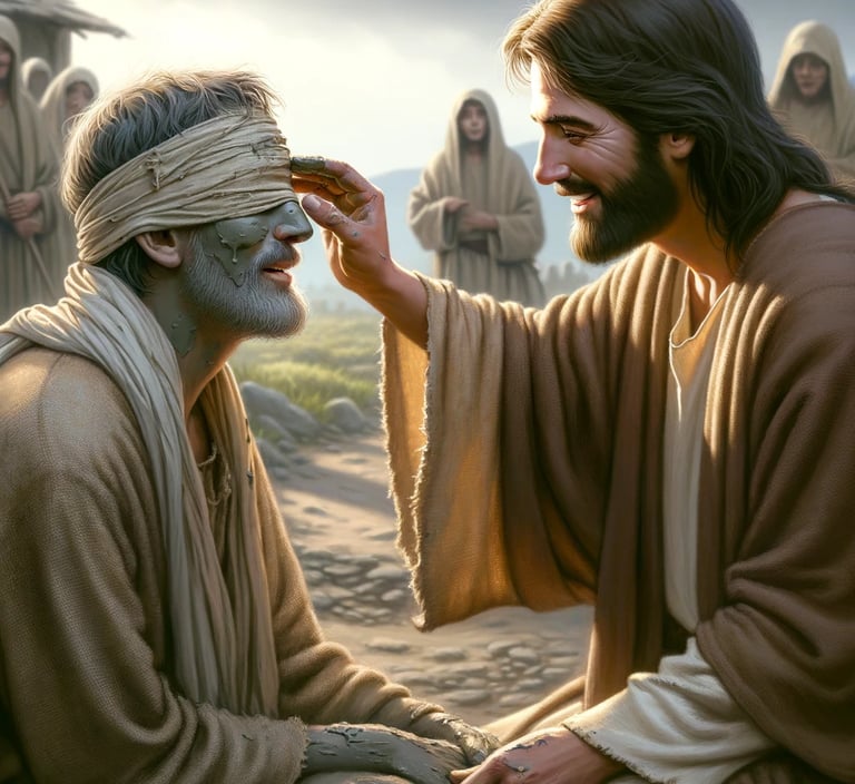 a man with a blindfolded eye patch on his forehead