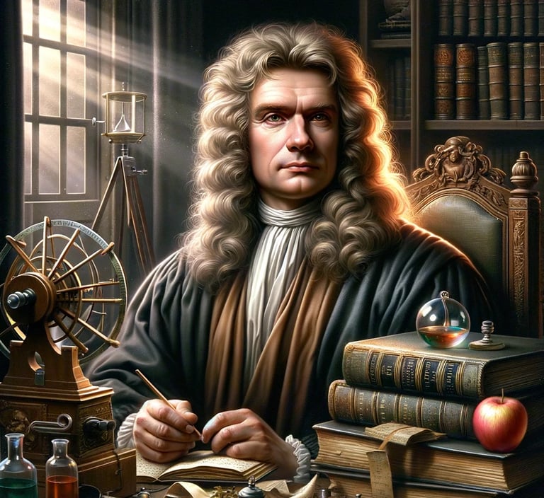 a man in a wig with a book and a book