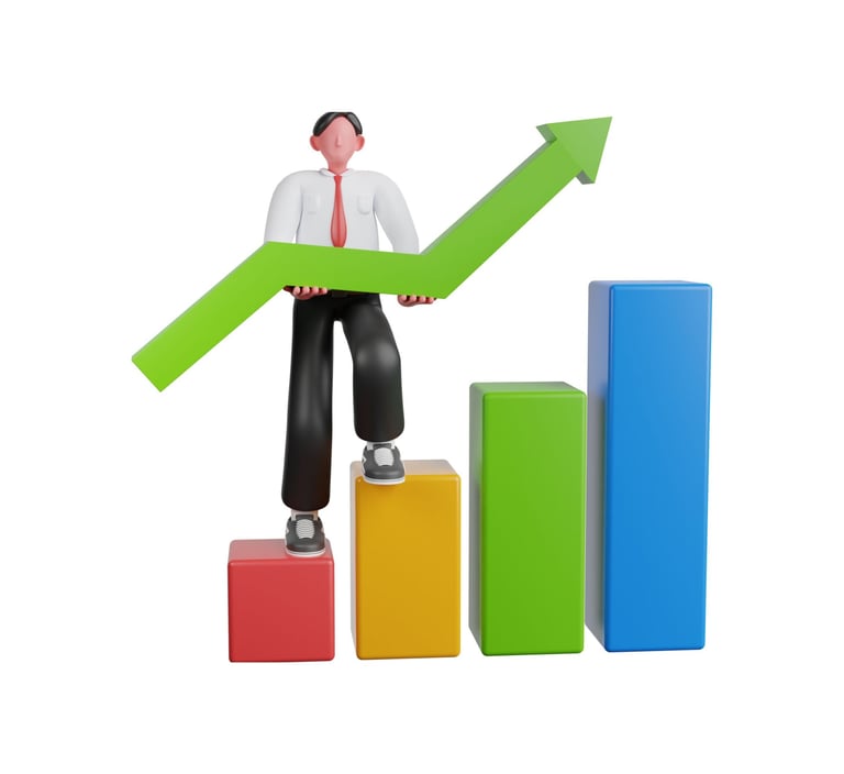 a man in a suit and tie is standing on a pedestal