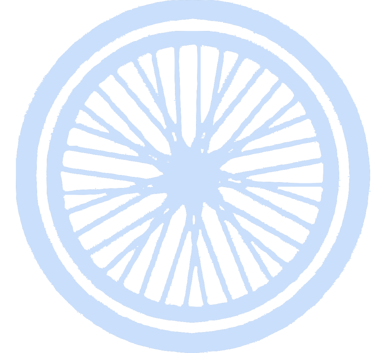 roue de vélo bleu clair