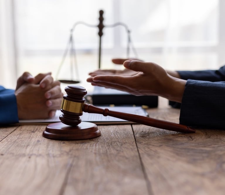 judge meeting with lawyer