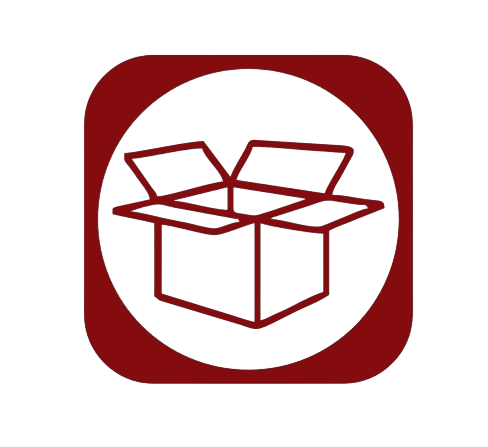 O contorno de uma caixa.