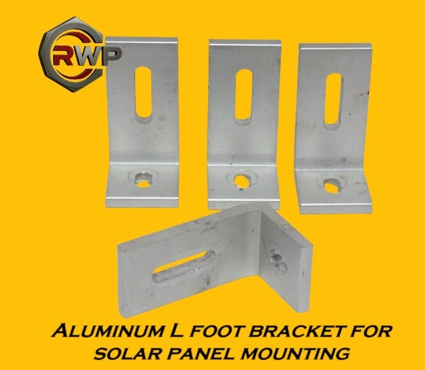 Aluminium L foot bracket for solar panel mounting