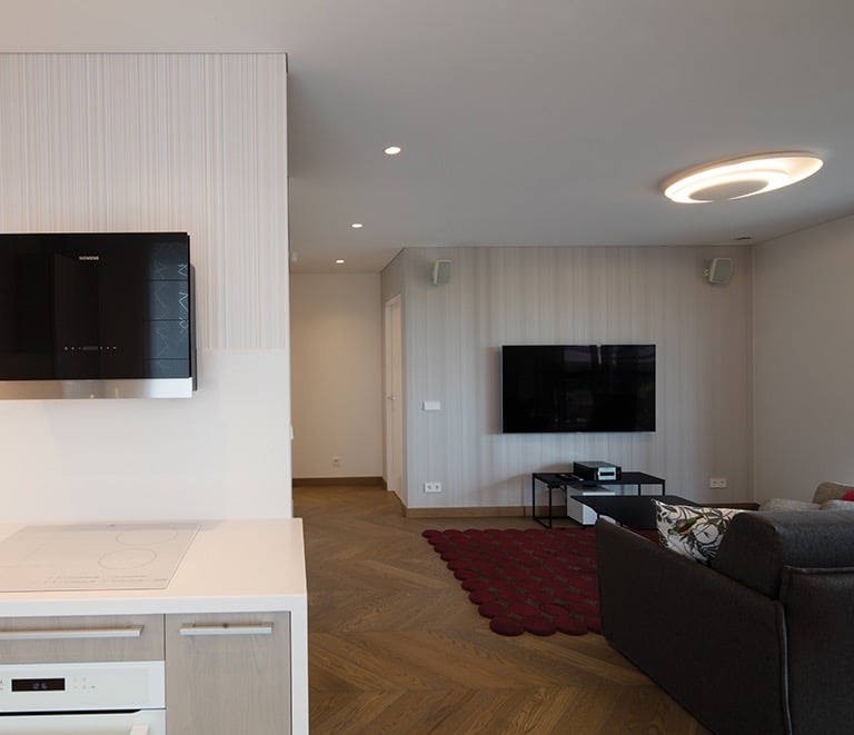 vinilinės sienų dangos interjere