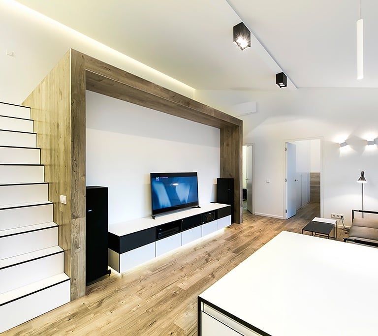 vinilinės grindys interjere