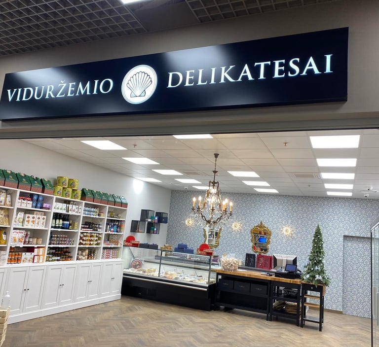 vinilines grindys parduotuveje