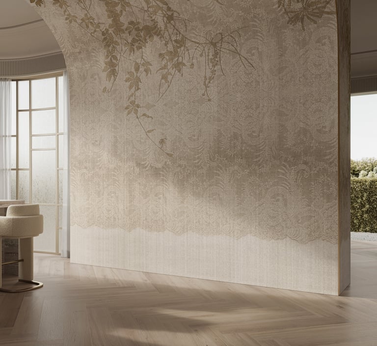 isskirtines sienos dekoras